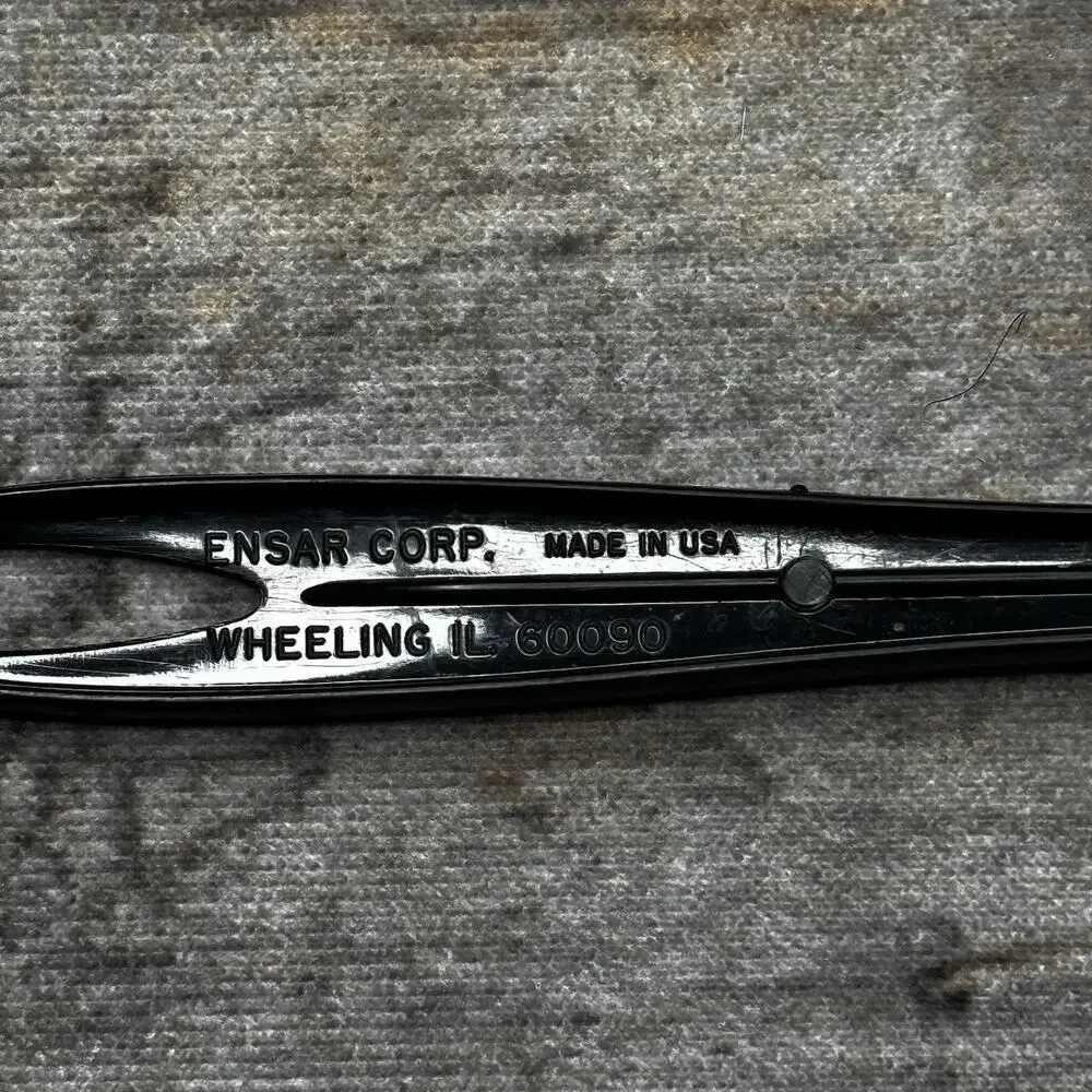 Vintage Ensar Corp Nylon Plastic Slotted Spoon Made USA Black 11
